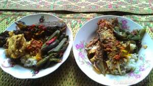 Mangut bader dengan sayur lodeh lompong khas Kulon Progo