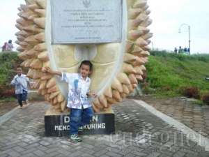 Patung durian raksasa 