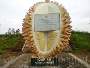 Patung durian raksasa