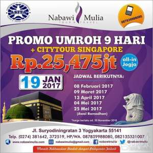 promo umroh 9 hari dan citytour singapore nabawi mulia travel