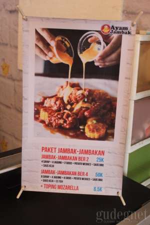 Menu di Ayam Jambak Jogja