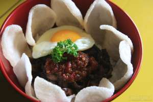 Nasi Cumi Hitam ala Eggsperience Jogja