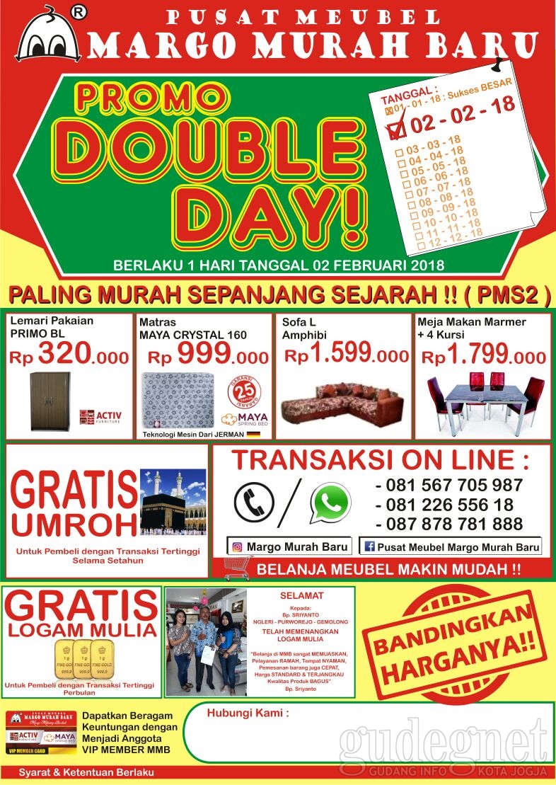 Margo Murah Baru Promo Double Day Yogya GudegNet