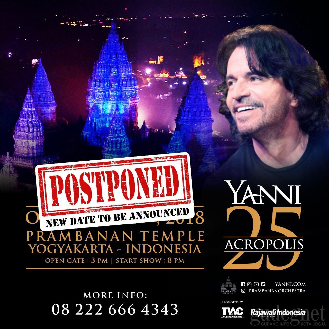 Yanni Alami Kecelakaan, Konser Terpaksa Ditunda