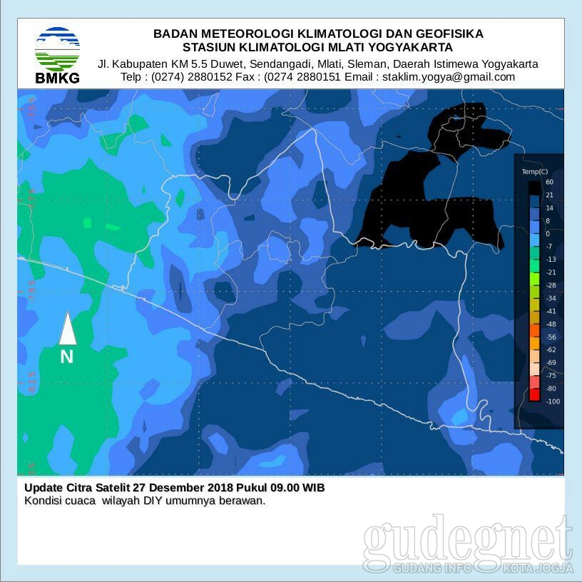 Prakiraan Cuaca DIY Kamis, 27 Desember 2018