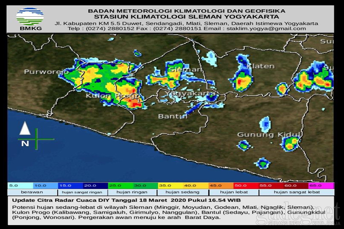 BMKG Perkirakan Gunungkidul, Bantul, dan Kulonprogo Dilanda Cuaca Buruk