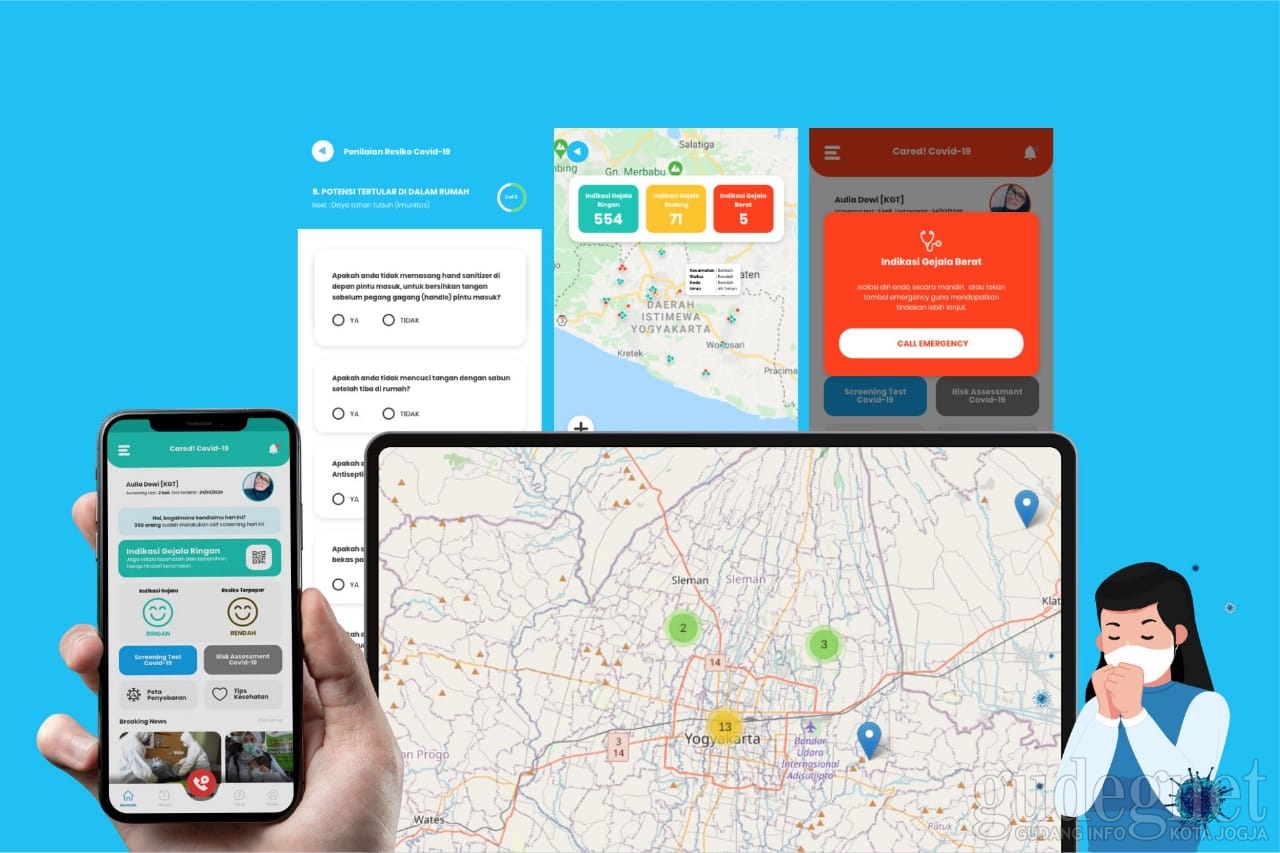 Cared+, Aplikasi Monitoring Penyebaran Covid-19 