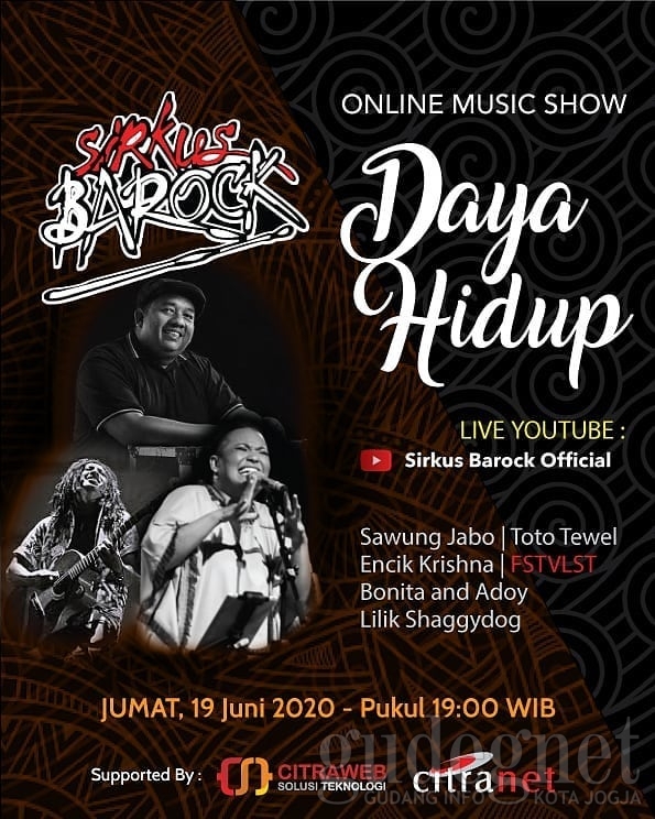 Sirkus Barock Hingga FSTVLST Bakal Tampil di Konser Online 'Daya Hidup'