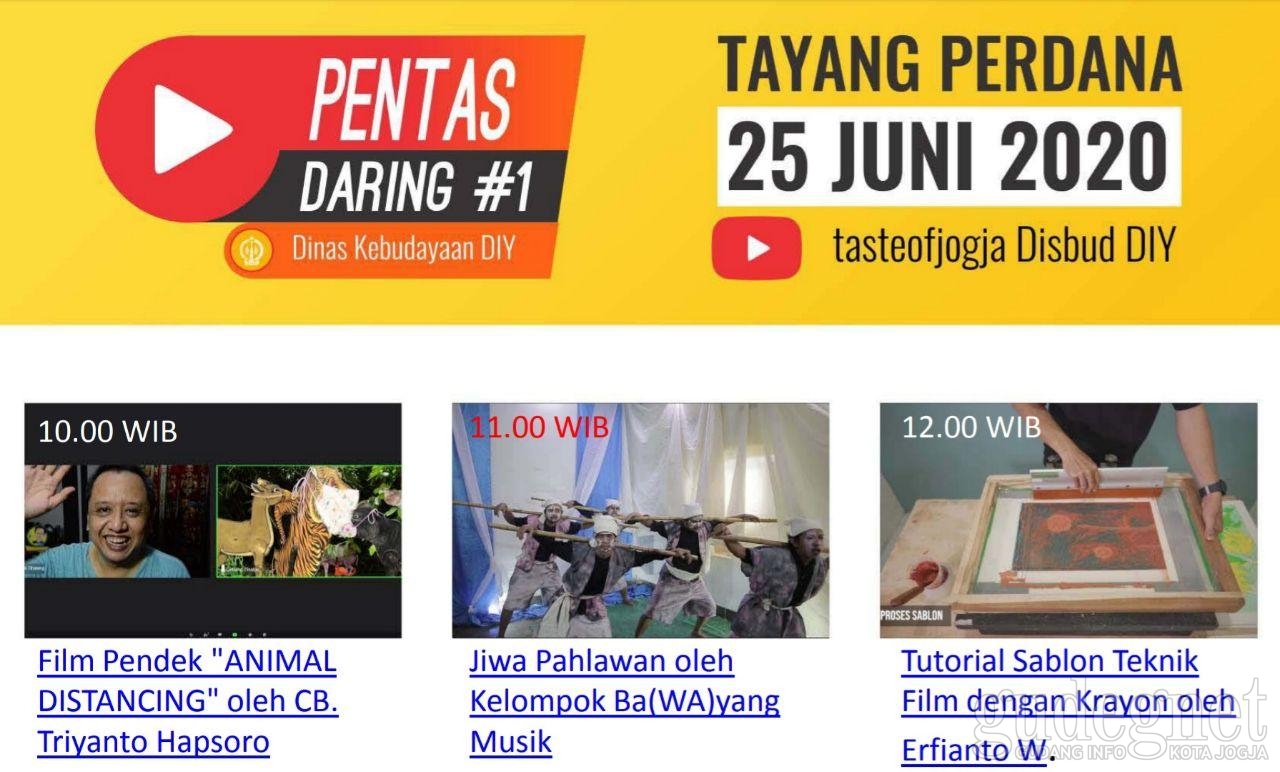 Jadwal Tayang Perdana Agenda Budaya Disbud DIY Hari Ini