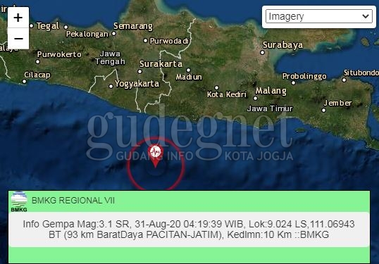 Gempa Bumi Tektonik di Selatan Jawa Tidak Berpotensi Tsunami