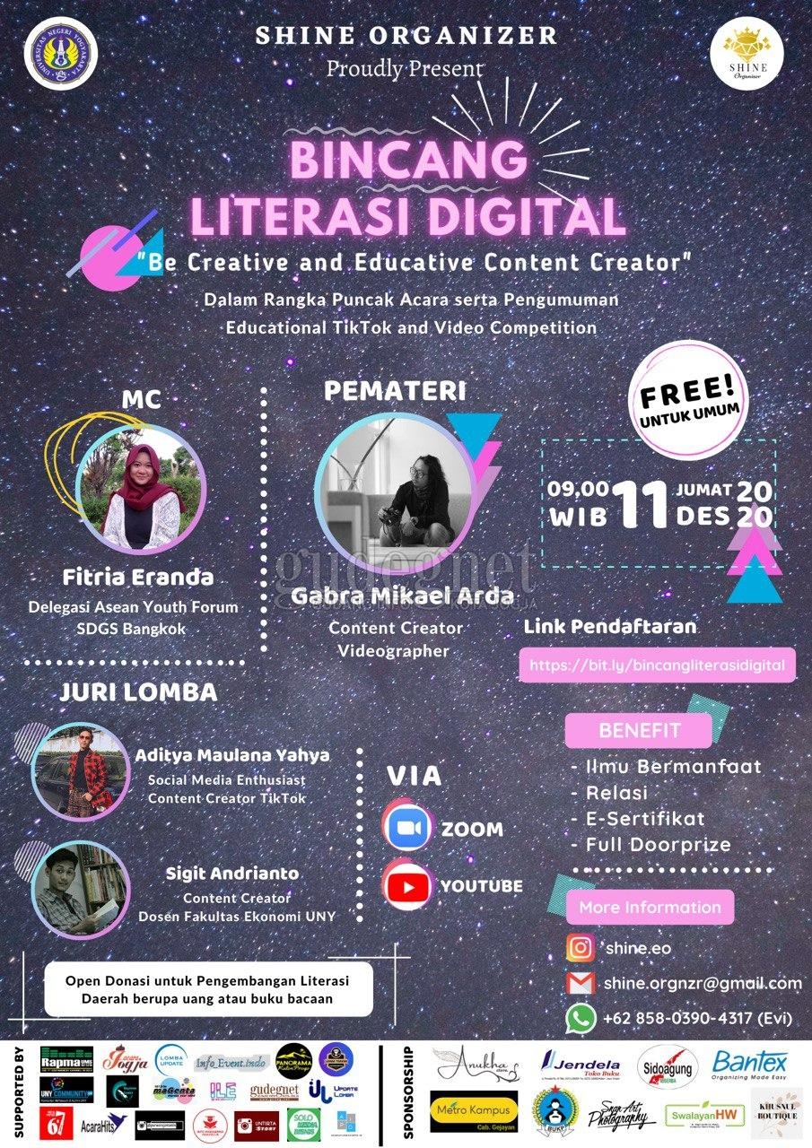 Mahasiswa UNY Gelar Bincang Literasi Digital, Kupas Tentang Content Creator