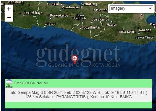 Gempa Getarkan Bantul Dua Kali