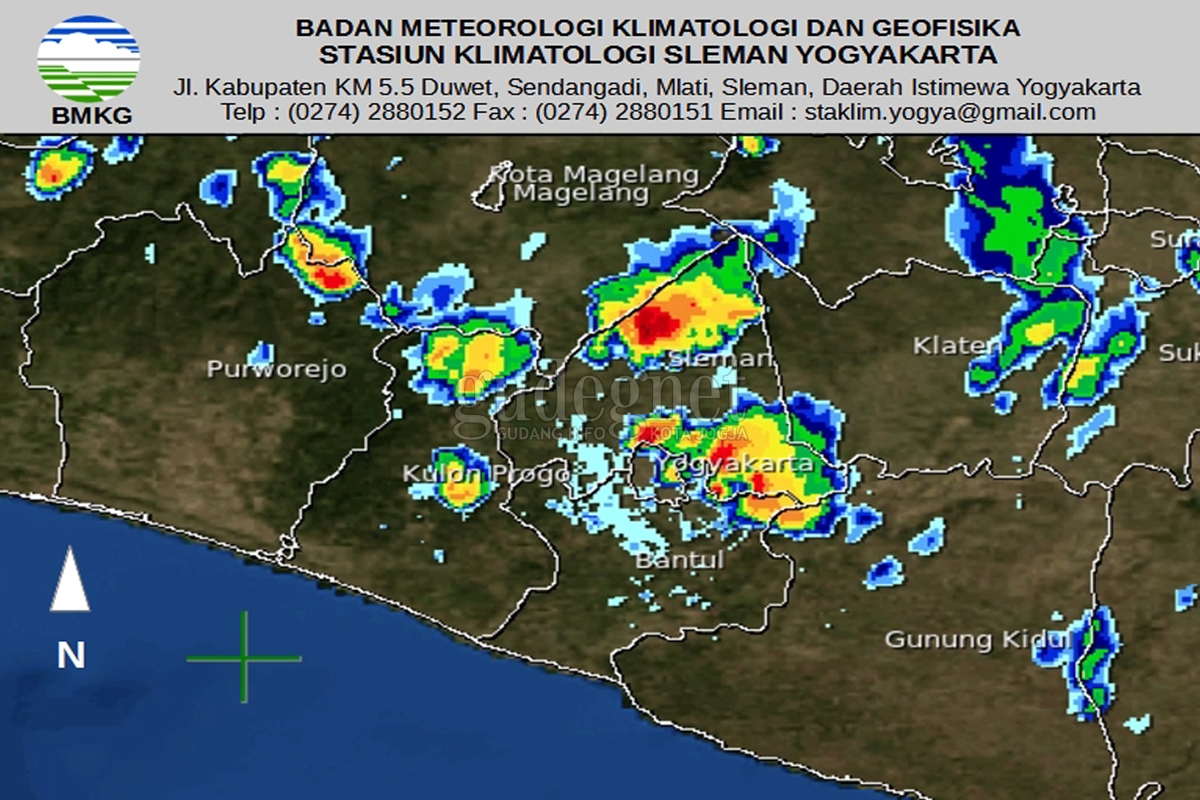 Awas Cuaca Buruk di Sleman, Kulonprogo, dan Bantul