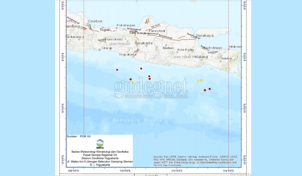 DIY Dilanda Empat Kali Gempa Bumi dalam Seminggu