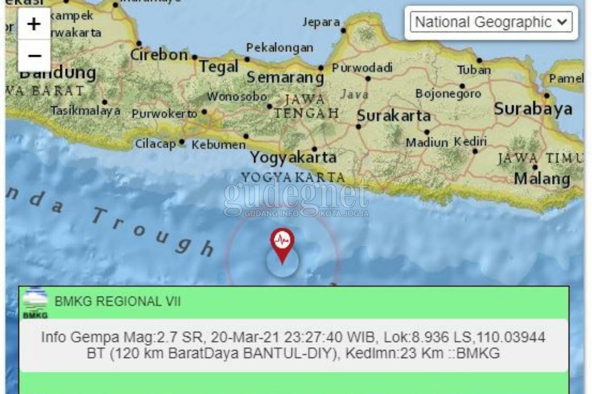 Gempa Getarkan Bantul Dua Kali 