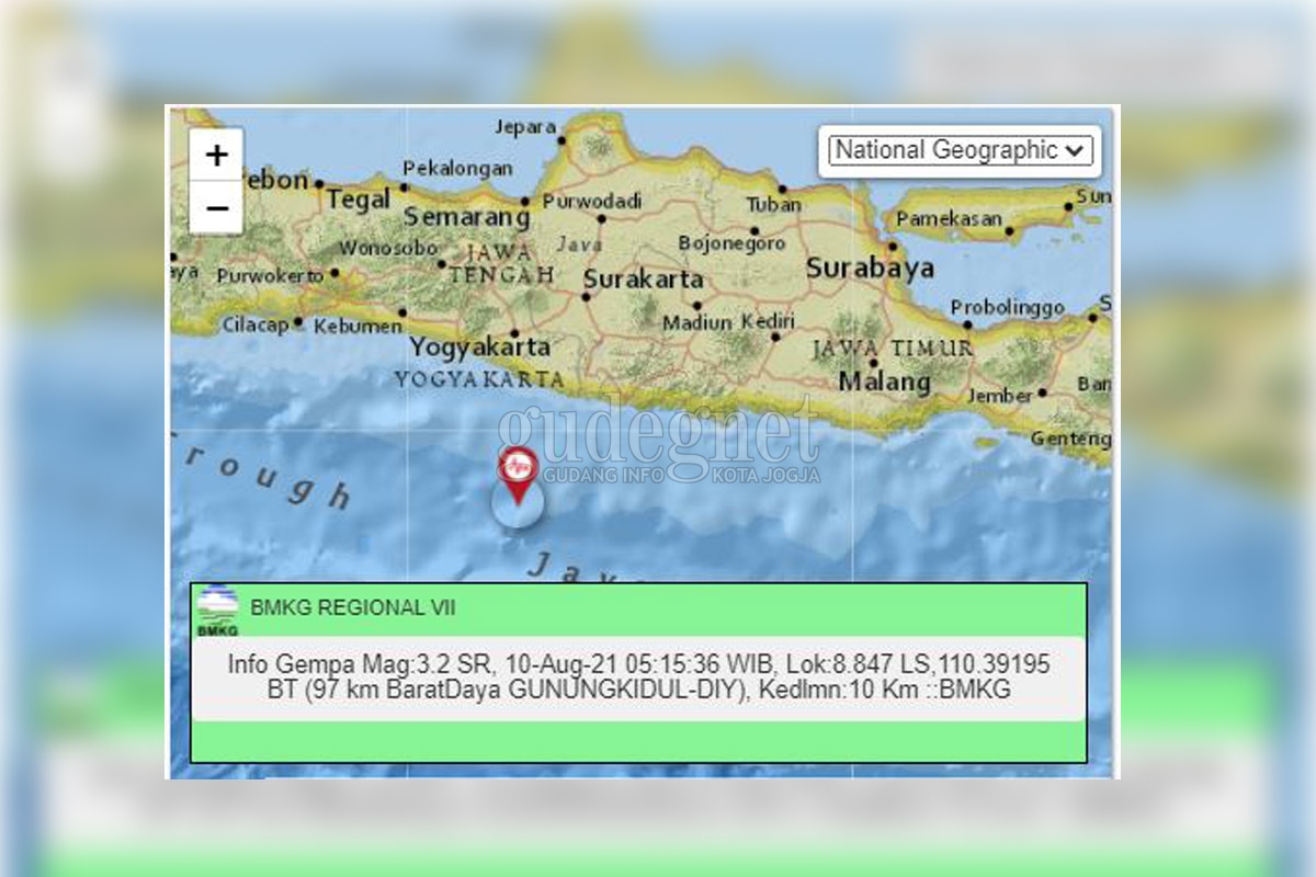 Gunungkidul Dilanda Gempa Pagi Ini