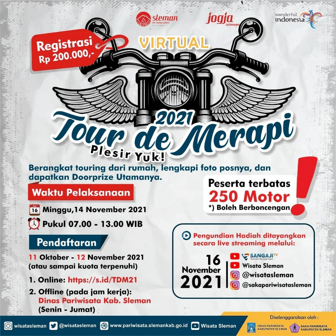 Tour de Merapi Digelar Virtual, Jelajahi Lima Destinasi Wisata