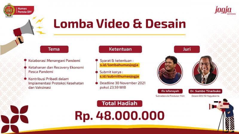 Pemda Gelar Lomba Video Pendek dan Poster Tema Pandemi, Total Hadiah 48 Juta