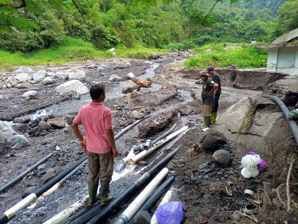 Pemkab Sleman Perbaiki Pipa Air Bersih yang Rusak Akibat Banjir Lahar Merapi