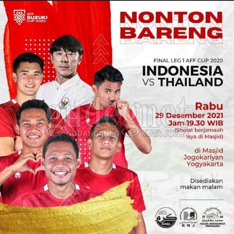 Masjid Ini akan Gelar Nobar Final AFF Indonesia VS Thailand 