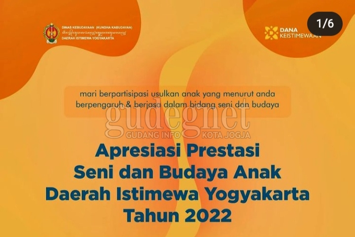 Disbud DIY Gelar Apresiasi Prestasi Seni dan Budaya Anak 2022, Ini Syarat dan Cara Daftarnya