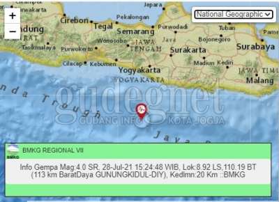 Bantul Dan Gunungkidul Alami 4 Kali Gempa Bumi 23 29 Juli 2021 Yogya Gudegnet