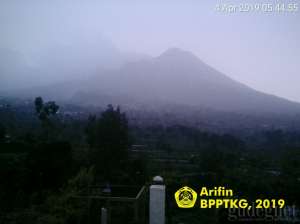 Enam Kali Guguran, Merapi Cukup Tenang