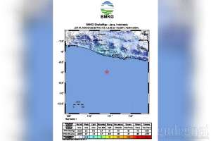 Gempa M 5.1 Guncang Kawasan Selatan Jawa
